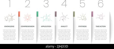 Creative minimal business infographic template.Timeline processes with paper cut design and 6 options, steps or parts for banner or slide presentation Stock Vector