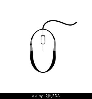 Computer mouse icon isolated on white background. Vector illustration Stock Vector