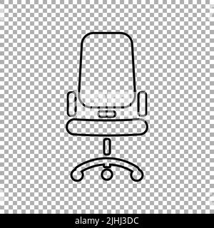 Office chair icon isolated on transparent background. Vector illustration Stock Vector