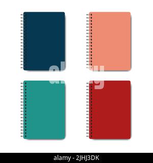 Spiral notebook icon isolated on white background. Vector illustration Stock Vector
