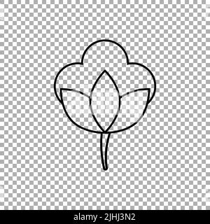 Cotton Icon Vector. Thin Line Sign. Isolated Contour Symbol