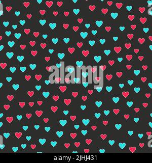 Seamless pattern with hearts. Vector illustration Stock Vector