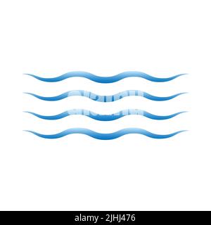 Wave icon on white background. Vector illustration Stock Vector