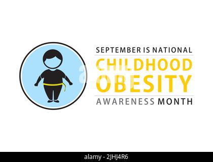 September is National Childhood Obesity Awareness month poster design Stock Vector