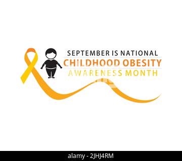 September is National Childhood Obesity Awareness month poster design Stock Vector