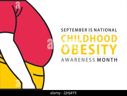 September is National Childhood Obesity Awareness month poster design Stock Vector