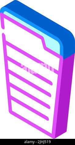 folding cup isometric icon vector illustration Stock Vector