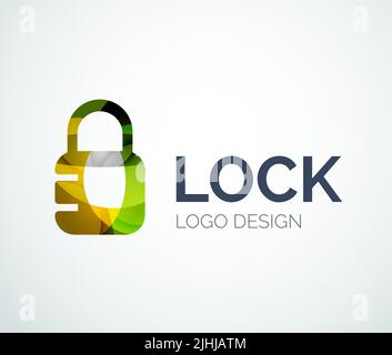 Security icon, Lock logo, absract design Stock Vector