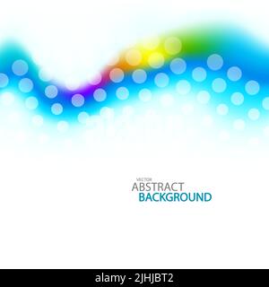 Blue dotted blurred wave. Clean abstract background Stock Vector