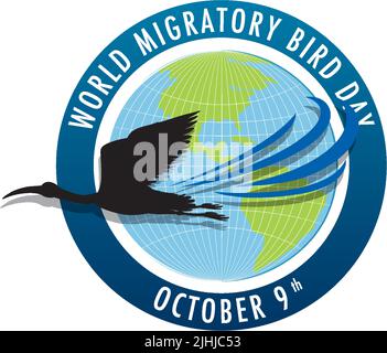 World Migratory Bird Day Banner Template illustration Stock Vector