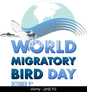World Migratory Bird Day Banner Template illustration Stock Vector