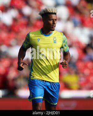 Nottingham Forest's Lyle Taylor during a pre-season friendly match at Oakwell Stadium, Barnsley. Picture date: Saturday July 16, 2022. Stock Photo