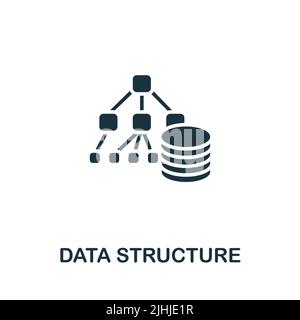 Data structure icon. Monochrome simple sign from data analytics ...