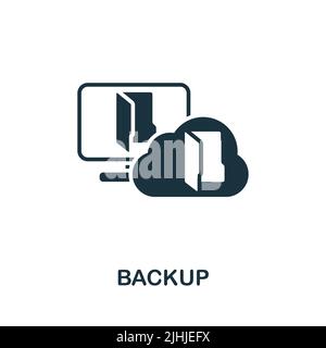 Backup icon. Monochrome simple line Data Science icon for templates ...