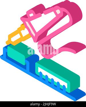 radio kids club isometric icon vector illustration Stock Vector