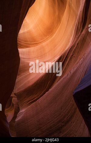 Vortex in Lower Antelope Canyon, Arizona, United States. Stock Photo