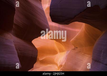 Lights and shadows in Lower Antelope Canyon, Arizona, United States. Stock Photo