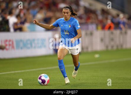Manchester, England, 18th July 2022.  Agnese Bonfantini of Italy during the UEFA Women's European Championship 2022 match at the Academy Stadium, Manchester. Picture credit should read: Darren Staples / Sportimage Stock Photo