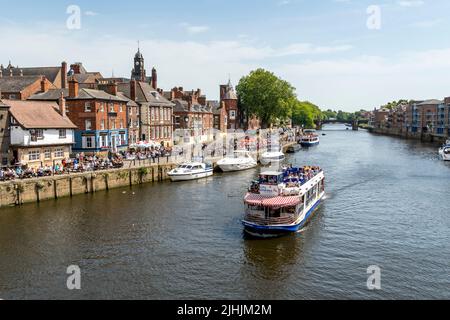 River Palace river cruiser on river Ouse York city 2022 Stock Photo