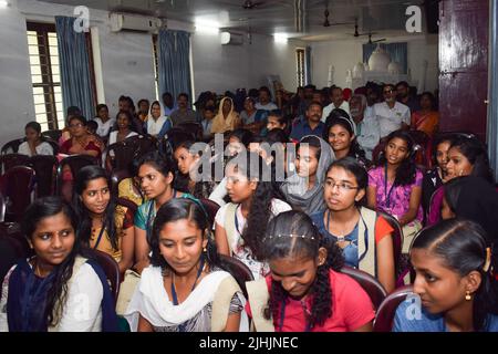Young students attending a classroom lesson in India Stock Photo