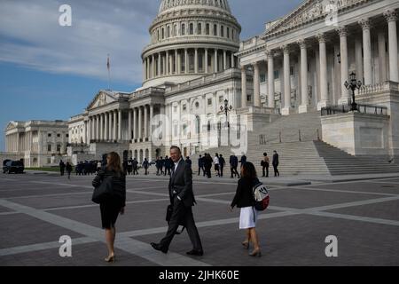 Washington, USA. 19th July, 2022. A general view of the U.S. Capitol Building in Washington, DC, on Tuesday, July 19, 2022. (Graeme Sloan/Sipa USA) Credit: Sipa USA/Alamy Live News Stock Photo