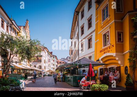 Historical Center. Bolzano, South Tyrol, Trentino-Alto Adige - Südtirol, Italy, Europe Stock Photo