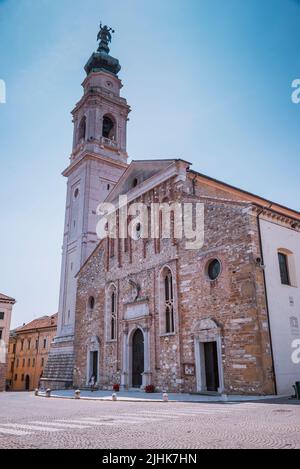 Belluno Cathedral, Duomo di Belluno, Basilica cattedrale di San Martino. The present building was built between 1517 and 1624, to plans by the archite Stock Photo