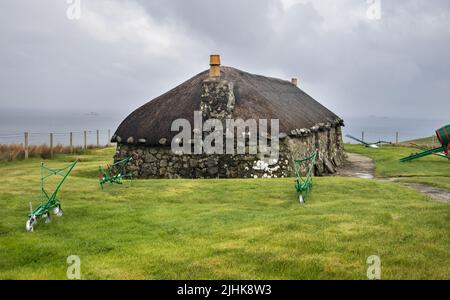 the skye museum of island life with a collection of old buildings and farm exhibits scotland Stock Photo