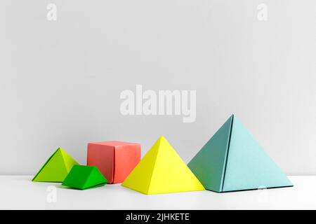 Abstract colorful geometrical background close up soft focus Stock Photo