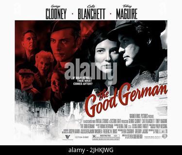TOBEY MAGUIRE, CATE BLANCHETT, GEORGE CLOONEY POSTER, THE GOOD GERMAN, 2006 Stock Photo