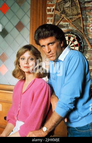 SHELLEY LONG, TED DANSON, CHEERS, 1983 Stock Photo