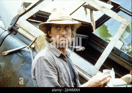 MICHAEL DOUGLAS, ROMANCING THE STONE, 1984 Stock Photo
