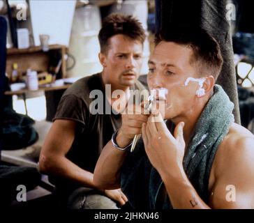 MICHAEL J. FOX, SEAN PENN, CASUALTIES OF WAR, 1989 Stock Photo