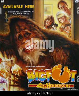 FILM POSTER, BIGFOOT AND THE HENDERSONS, 1987 Stock Photo