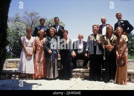 PETER USTINOV, LAUREN BACALL, JOHN MILLS, JENNY SEAGROVE, DAVID SOUL, APPOINTMENT WITH DEATH, 1988 Stock Photo