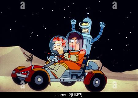 PHILIP J. FRY, TURANGA LEELA, BENDER BENDING RODRIGUEZ, FUTURAMA, 1999 Stock Photo