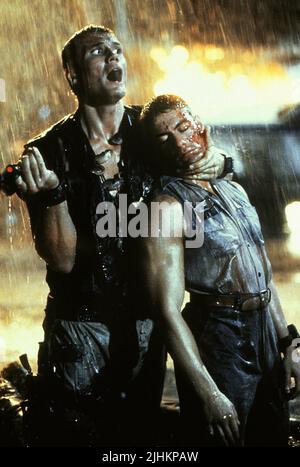 DOLPH LUNDGREN, JEAN-CLAUDE VAN DAMME, UNIVERSAL SOLDIER, 1992 Stock Photo