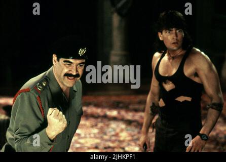 JERRY HALEVA AS SADDAM HUSSEIN, CHARLIE SHEEN, HOT SHOTS! PART DEUX, 1993 Stock Photo