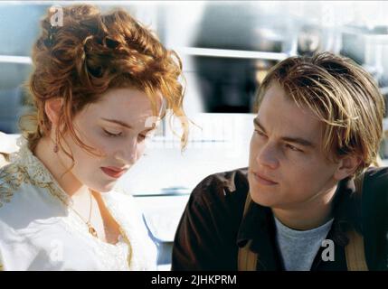 KATE WINSLET, LEONARDO DICAPRIO, TITANIC, 1997 Stock Photo