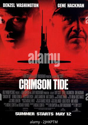 DENZEL WASHINGTON, GENE HACKMAN POSTER, CRIMSON TIDE, 1995 Stock Photo