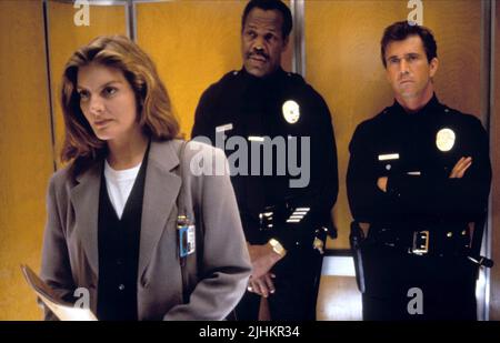 RENE RUSSO, DANNY GLOVER, MEL GIBSON, LETHAL WEAPON 3, 1992 Stock Photo