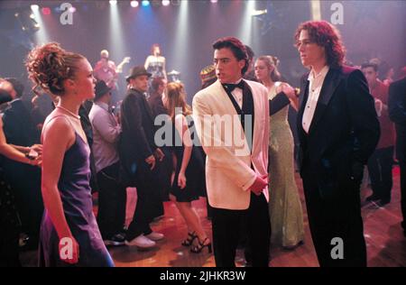 JULIA STILES, ANDREW KEEGAN, HEATH LEDGER, 10 THINGS I HATE ABOUT YOU, 1999 Stock Photo