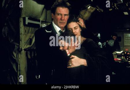 HARRISON FORD, WENDY CREWSON, LIESEL MATTHEWS, AIR FORCE ONE, 1997 Stock Photo