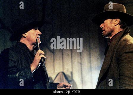 GENE HACKMAN, CLINT EASTWOOD, UNFORGIVEN, 1992 Stock Photo