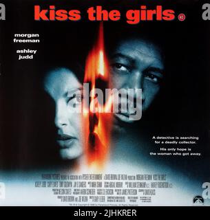 ASHLEY JUDD, MORGAN FREEMAN POSTER, KISS THE GIRLS, 1997 Stock Photo