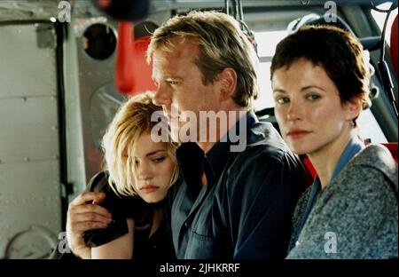 ELISHA CUTHBERT, KIEFER SUTHERLAND, LESLIE HOPE, 24 : SEASON 1, 2001 Stock Photo