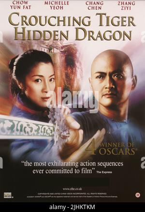 MICHELLE YEOH, CHOW YUN-FAT POSTER, CROUCHING TIGER  HIDDEN DRAGON, 2000 Stock Photo