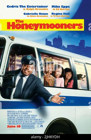 CEDRIC THE ENTERTAINER, MIKE EPPS, REGINA HALL, GABRIELLE UNION POSTER, THE HONEYMOONERS, 2005 Stock Photo