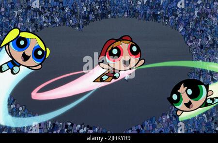 BUBBLES, BLOSSOM, BUTTERCUP, THE POWERPUFF GIRLS, 2002 Stock Photo