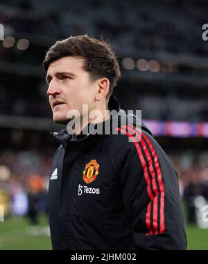 Melbourne, Australia, 19 Jul 2022. Manchester United's Harry Maguire after the friendly vs Crystal Palace at Melbourne Cricket Ground (MCG) on 19 Jul 2022. Credit: corleve/Alamy Stock Photo Stock Photo